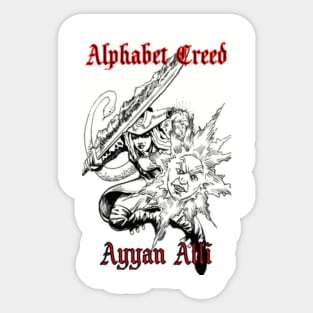 Ayyan Alphabet Creed Silueta Sticker